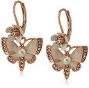 ベッツィ ジョンソン ピアス アメリカ 日本未発売 ブランド Betsey Johnson Rose Gold Butterfly Drop Earring,White,One Sizeベッツィ ジョンソン ピアス アメリカ 日本未発売 ブランド