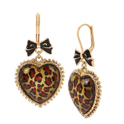 ベッツィ・ジョンソン ピアス アメリカ 日本未発売 ブランド Betsey Johnson Leopard Heart Drop Earringsベッツィ・ジョンソン ピアス アメリカ 日本未発売 ブランド