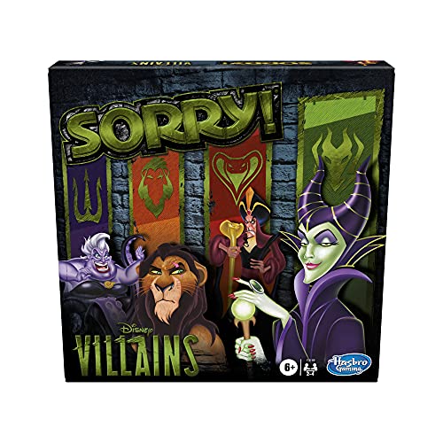 ボードゲーム 英語 アメリカ 海外ゲーム Hasbro Gaming Sorry! Board Game: Disney Villains Edition Kids Game, Family Games for Ages 6 and Up (Amazon Exclusive)ボードゲーム 英語 アメリカ 海外ゲーム