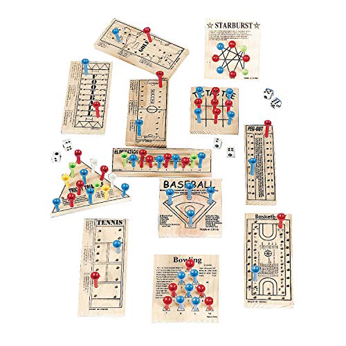ボードゲーム 英語 アメリカ 海外ゲーム Wooden Peg Board Game Variety Pack - Set of 12 - Variety of Old School and Old Fashioned Gamesボードゲーム 英語 アメリカ 海外ゲーム