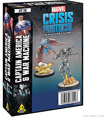 ボードゲーム 英語 アメリカ 海外ゲーム Marvel Crisis Protocol Captain America and War Machine CHARACTER PACK | Miniatures Battle Game | Strategy Game for Adults | Ages 14+ | 2 Players | Avg. Playtime 90 Mins | Madボードゲーム 英語 アメリカ 海外ゲーム