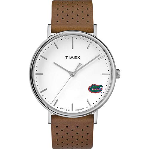 腕時計 タイメックス レディース Timex Womens University of Florida Gators Watch Bright Whites Leather腕時計 タイメックス レディース