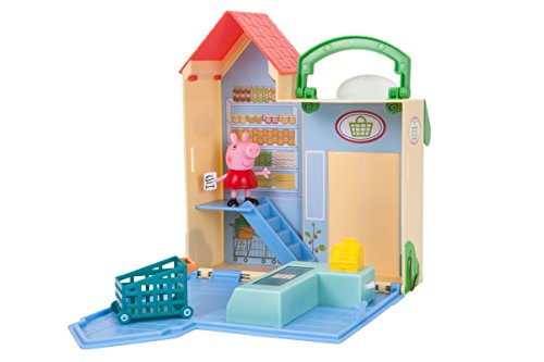 Peppa Pig ペッパピッグ アメリカ直輸入 おもちゃ Peppa Pig Little Grocery Store Playset, 3 Pieces - Includes Foldable Grocery Store Case, Peppa Figure Shopping Cart - Toy Gift for Kids - Ages 2 Peppa Pig ペッパピッグ アメリカ直輸入 おもちゃ