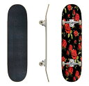 スタンダードスケートボード スケボー 海外モデル 直輸入 Skateboards Seamless Floral Pattern with red Roses ...