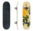 スタンダードスケートボード スケボー 海外モデル 直輸入 Skateboards Drawing of a Yellow Tea Rose with Green...