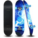 スタンダードスケートボード スケボー 海外モデル 直輸入 Easy_Way Complete Skateboards- Standard Skateboards for Beginners Kids Boys Girls Teenager- 31''x 8''Canadian Maple Cruiser Pro Skate Board, Sスタンダードスケートボード スケボー 海外モデル 直輸入