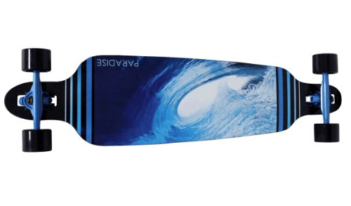 󥰥ȥܡ ܡ ǥ ľ͢ Paradise Longboard Drop Through Complete Cruiser Skateboard, Barrel Wave, 9