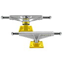 トラック スケボー スケートボード 海外モデル 直輸入 Venture Skateboard Trucks OG Dots Polished/Yellow 5.0 High (7.63