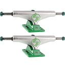 トラック スケボー スケートボード 海外モデル 直輸入 Silver Trucks M-Class Hollow Polished/Green Skateboa...