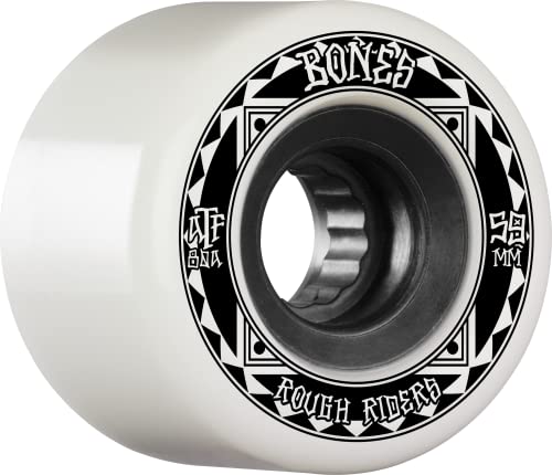 ウィール タイヤ スケボー スケートボード 海外モデル Bones Wheels ATF Rough Riders Runners Skateboard Wheels, White, 59 mmウィール タイヤ スケボー スケートボード 海外モデル