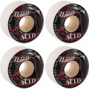 ウィール タイヤ スケボー スケートボード 海外モデル Acid Chemical Wheels Straight Blade White Skateboard...