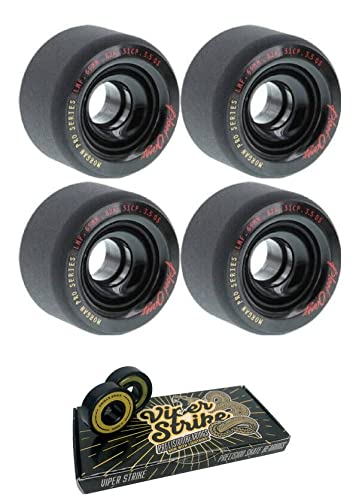   ܡ ȥܡ ǥ 65mm Blood Orange Morgan Series Black Skateboard Wheels - 82a with Viper Strike Skateboard Bearings 8mm Precision ABEC 7 Skateboard Bearings - Bundl  ܡ ȥܡ ǥ