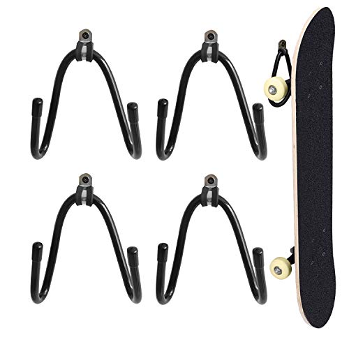 デッキ スケボー スケートボード 海外モデル 直輸入 Kesywale 4 Pack Skateboard Rack Wall Mount Adjustable Longboard Deck Wall Hanger Holder Display for Guitar Skis Snowboards Water S…