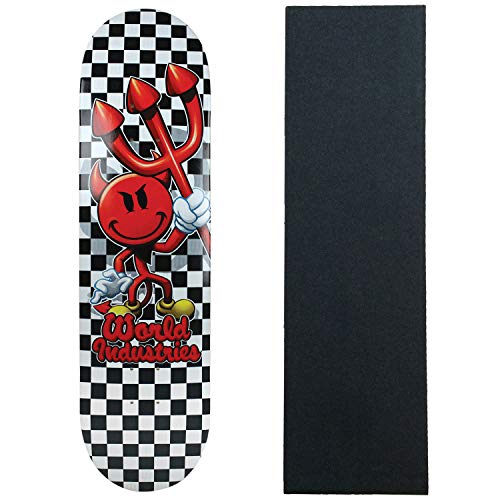 デッキ スケボー スケートボード 海外モデル 直輸入 World Industries Skateboard Deck Devil Man Checkers 8.0