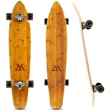 ロングスケートボード スケボー 海外モデル 直輸入 【送料無料】Magneto 44 inch Kicktail Cruiser Longboard Skateboard | Bamboo and Hard Maple Deck | Made for Adults, Teens, and Kids (Black)ロングスケートボード スケボー 海外モデル 直輸入