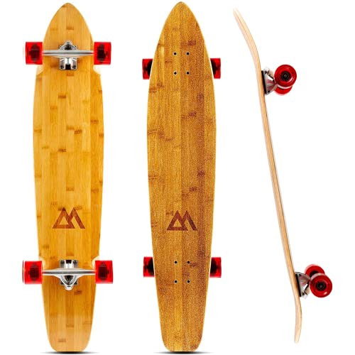 ロングスケートボード スケボー 海外モデル 直輸入 【送料無料】Magneto 44 inch Kicktail Cruiser Longboard Skateboard | Bamboo and Hard Maple Deck | Made for Adults, Teens, and Kids … (Red)ロングスケートボード スケボー 海外モデル 直輸入