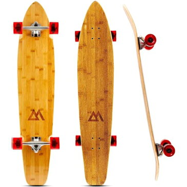 ロングスケートボード スケボー 海外モデル 直輸入 【送料無料】Magneto 44 inch Kicktail Cruiser Longboard Skateboard | Bamboo and Hard Maple Deck | Made for Adults, Teens, and Kids (Red)ロングスケートボード スケボー 海外モデル 直輸入