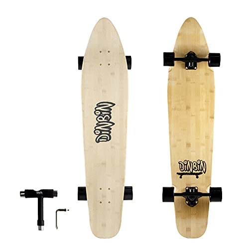 ロングスケートボード スケボー 海外モデル 直輸入 【送料無料】DINBIN 42 Inch Complete Cruiser Longboard Skateboards | Bamboo and Hard Maple Deck | Made for Adults, Teens, and Kids | Cruising, Carvinロングスケートボード スケボー 海外モデル 直輸入