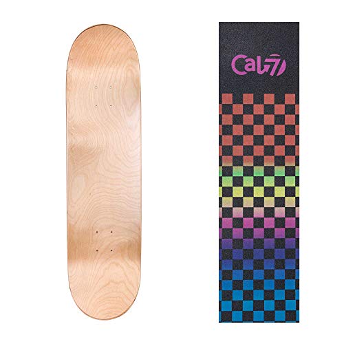 ǥå ܡ ȥܡ ǥ ľ͢ Cal 7 Natural Skateboard Deck with Graphic Grip Tape | 7.75, 8, 8.25, and 8.5 Inch | Maple Board for Skating (7.75 inch, Rainbow)ǥå ܡ ȥܡ ǥ ľ͢