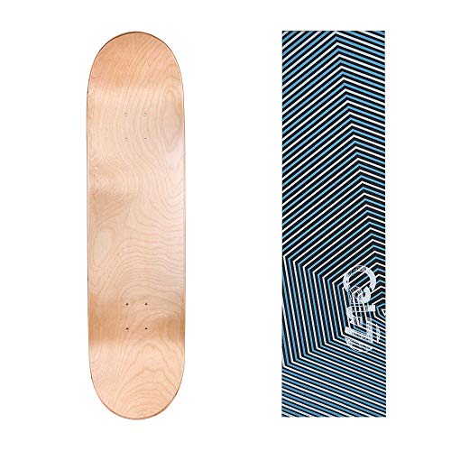 ǥå ܡ ȥܡ ǥ ľ͢ Cal 7 Natural Skateboard Deck with Graphic Grip Tape | 7.75, 8, 8.25, and 8.5 Inch | Maple Board for Skating (7.75 inch, Blue Stripes)ǥå ܡ ȥܡ ǥ ľ͢