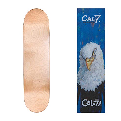 ǥå ܡ ȥܡ ǥ ľ͢ Cal 7 Natural Skateboard Deck with Graphic Grip Tape | 7.75, 8, 8.25, and 8.5 Inch | Maple Board for Skating (7.75 inch, Eagle)ǥå ܡ ȥܡ ǥ ľ͢