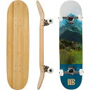 スタンダードスケートボード スケボー 海外モデル 直輸入 Bamboo Skateboards Complete Skateboard - More Pop, Lighter, Stronger & Lasts Longer Than Most Decks- Includes Deck, Trucks, Wheels, Hardware, スタンダードスケートボード スケボー 海外モデル 直輸入
