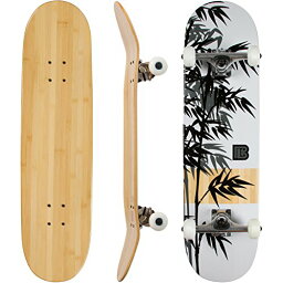 スタンダードスケートボード スケボー 海外モデル 直輸入 Bamboo Skateboards Complete Skateboard - More Pop, Lighter, Stronger & Lasts Longer Than Most Decks- Includes Deck, Trucks, Wheels, Hardware, スタンダードスケートボード スケボー 海外モデル 直輸入