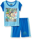 パウパトロール 子供服 半袖Tシャツとショートパンツ 4T 日本サイズ110相当 マーシャル チェイス ラブル 複数キャラクターブルー キッズ ファッション 男の子 女の子 TEAM PLAYERS