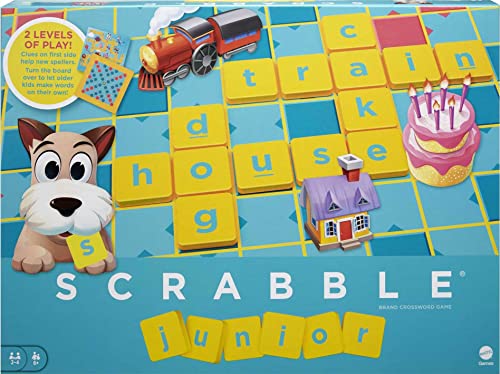 ボードゲーム 英語 アメリカ 海外ゲーム Scrabble Junior Kids Crossword Game with 2-Games-in-1, 2-Sided Game Board, 2 to 4 Players, Ages 6 to 10 Years Old, Y9667(Packaging May Vary)ボードゲーム 英語 アメリカ 海外ゲーム