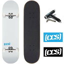 スタンダードスケートボード スケボー 海外モデル 直輸入 [CCS] Logo Skateboard Complete White 7.75
