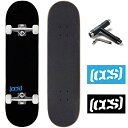 X^_[hXP[g{[h XP{[ COf A [CCS] Logo Skateboard Complete Black 7.75