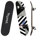 スタンダードスケートボード スケボー 海外モデル 直輸入 WhiteFang Skateboards for Beginners, Complete Skate...