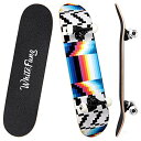 スタンダードスケートボード スケボー 海外モデル 直輸入 WhiteFang Skateboards for Beginners, Complete Skate...