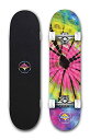 スタンダードスケートボード スケボー 海外モデル 直輸入 Shark Wheel Tie Dye Street Skateboard, Complete Ska...