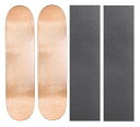 デッキ スケボー スケートボード 海外モデル 直輸入 Cal 7 Pack of 2 Blank Maple Skateboard Decks with Gri...
