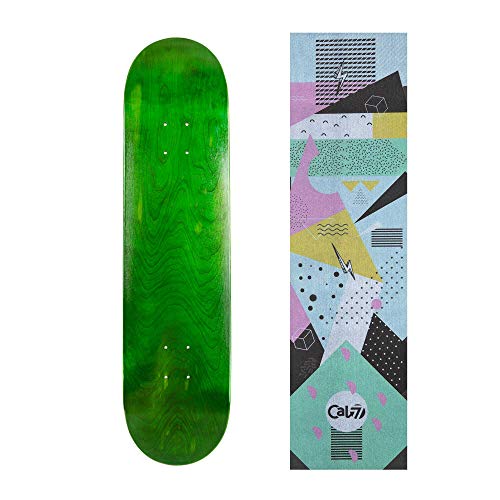 ǥå ܡ ȥܡ ǥ ľ͢ Cal 7 Green Skateboard Deck with Graphic Grip Tape (Hella, 7.75 inch)ǥå ܡ ȥܡ ǥ ľ͢