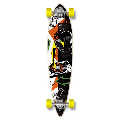 ロングスケートボード スケボー 海外モデル 直輸入 YOCAHER Blank Complete Longboard Pintail Skateboard (Complete Pintail -06- Mixitup)ロングスケートボード スケボー 海外モデル 直輸入