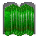 fbL XP{[ XP[g{[h COf A Cal 7 Blank Maple Skateboard Decks with Grip Tape (Bundle of 10) (Green,8