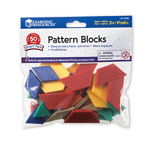 知育玩具 パズル ブロック ラーニングリソース Learning Resources Pattern Blocks Smart Pack, Developmental Toy, Shapes, Patterns, 50 Pieces知育玩具 パズル ブロック ラーニングリソース