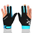 海外輸入品 ビリヤード Anser M050912 Man Woman Elastic 3 Fingers Show Gloves for Billiard S...