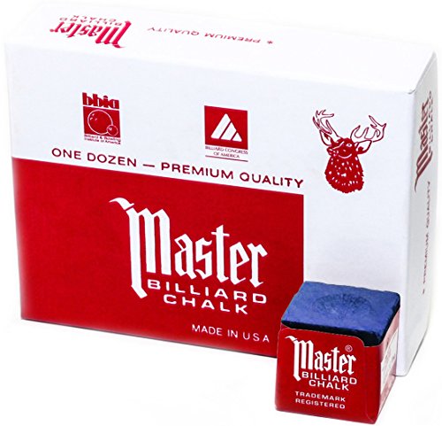 海外輸入品 ビリヤード Master Billiard/Pool Cue Chalk Box, 12 Cubes, Blue海外輸入品 ビリヤード