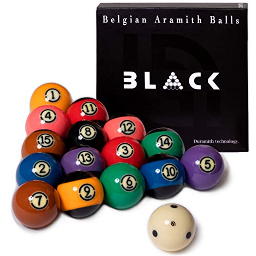 海外輸入品 ビリヤード Aramith Tournament Black TV Billiard Pool Ball Set 2 1/4
