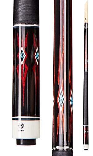 海外輸入品 ビリヤード Collapsar CH02 Pool Cue with Soft Case,Cocobolo with Turquoise Dimond,Black Irish Linen Handle, 58Inch Professional Pool Sticks海外輸入品 ビリヤード