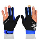 海外輸入品 ビリヤード Anser M050912 Man Woman Elastic 3 Fingers Show Gloves for Billiard S...