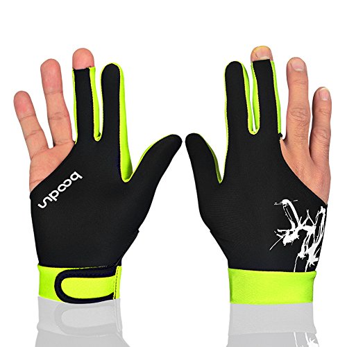 海外輸入品 ビリヤード Anser M050912 Man Woman Elastic 3 Fingers Show Gloves for Billiard Shooters Carom Pool Snooker Cue Sport - Wear on The Right or Left Hand 1PCS Light Green M …