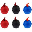 海外輸入品 ビリヤード Zelerdo 6 Pack Rubber Pool Billiard Cue Chalk Holders with Cord, 3 C...