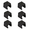 海外輸入品 ビリヤード 6 Pieces Black Plastic Small Size Snooker Cue Locating Clip Fishing Pole Rod Holder Clips Billiards Pool Cue Clip (14 mm Inner Diameter)海外輸入品 ビリヤード