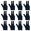 海外輸入品 ビリヤード AUEAR, Pack of 12 Fabric Billiard Gloves Cue Stick Glove 3 Finger Po...