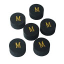 海外輸入品 ビリヤード Collapsar 6pcs 14mm Black Multiple Layer Pigskin Pool Cue Tips H M S...