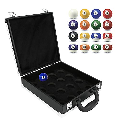 COAi r[h Jacksking Billiard Pool Balls Carrying Travel Case Snooker Billiard Balls Storage Box Pool Carrying Case Accessory Billiards Equipment with Carry HandleCOAi r[h